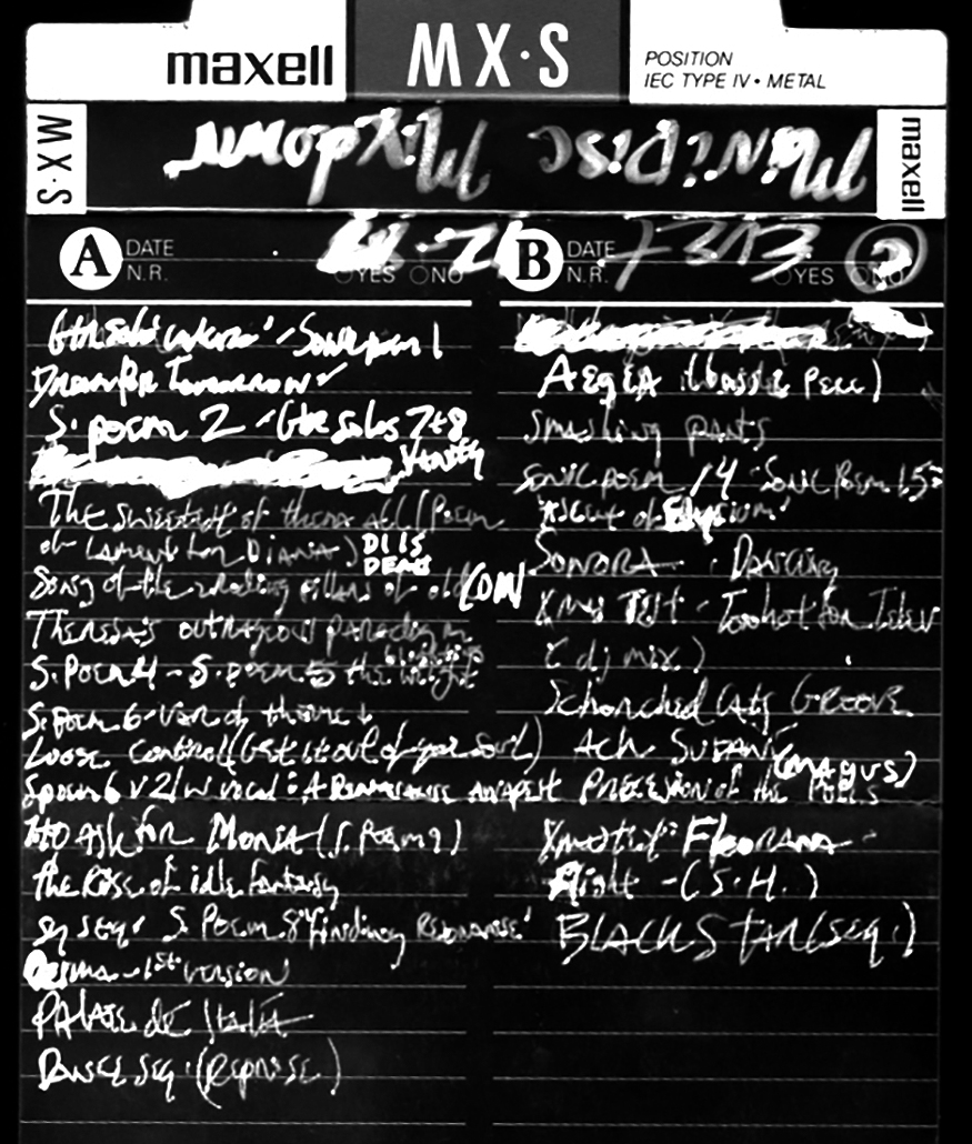 Scanned cassette archive image: 1997 Minidisc Mixdown
